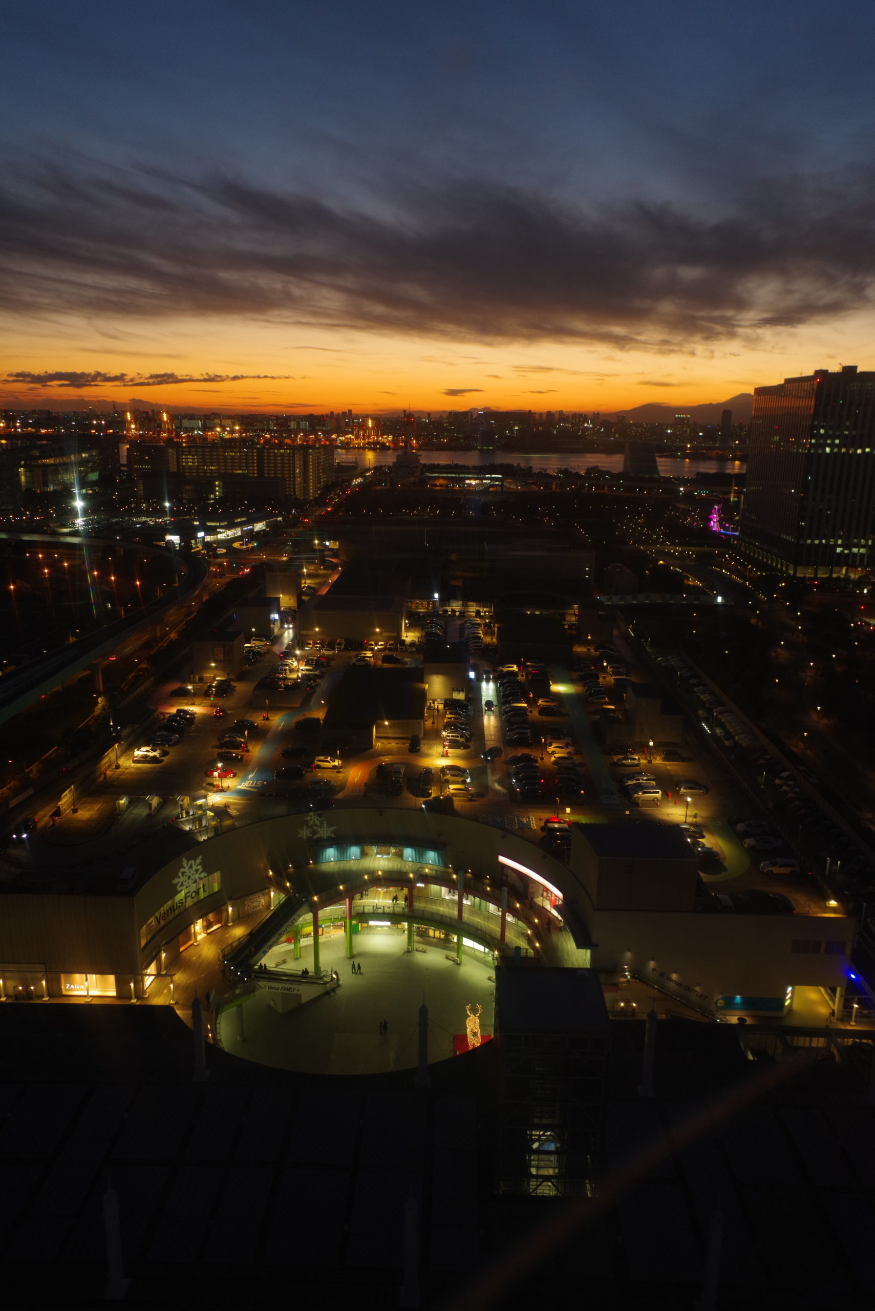 観覧車から見たお台場の夜景